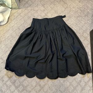 Oscar de la Renta Black A-Line Skirt
